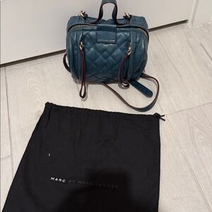 Marc by Marc Jacobs Teal Quilted Leather Satchel Crossbody